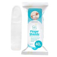 Baby Brezza Finger Shields - Mess Free Diaper Rash Cream Applicator - Keeps Fingers & Nails 100% Clean - No More Cleaning Butt Paste Spatula. Perfect for Travel, Newborn + Baby Shower Gifts, 40CT