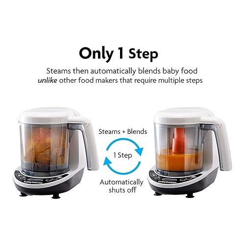  Baby Brezza One Step Baby Food Maker Deluxe - Auto shut Off, Dishwasher Safe Cooker and Blender to Steam + Puree Organic Food for Infants + Toddlers - Set of 3 Pouches + 3 Funnels
