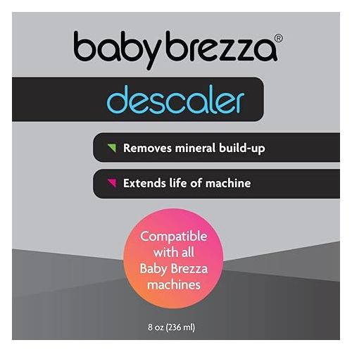  Baby Brezza Formula Pro Advanced WiFi Formula Dispenser Machine & Descaler 8 oz. Universal Descaling Solution. Removes Mineral Build-up and extends Your Machine’s lifespan