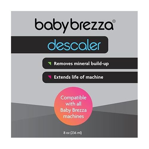  Baby Brezza Bottle Washer Pro - Baby Bottle Washer, Sterilizer + Dryer & Descaler 8 oz. Made in USA. Universal Descaling Solution for Baby Brezza