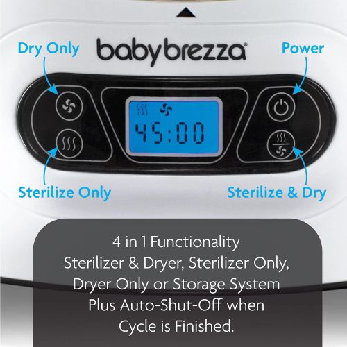  [무료배송] 베이비 브레짜 아기젖병 소독기 및 건조기 Baby Brezza Baby Bottle Sterilizer and Dryer Machine Electric Steam Sterilization - Universal Fit - Pacifiers, Glass, Plastic, and Newborn Feeding Bottles