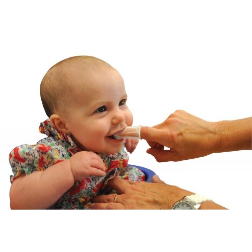  [아마존베스트]Baby Buddy Brilliant Baby Finger Toothbrush - Silicone Gum Massager and Teether Brush for Babies and Toddlers -...