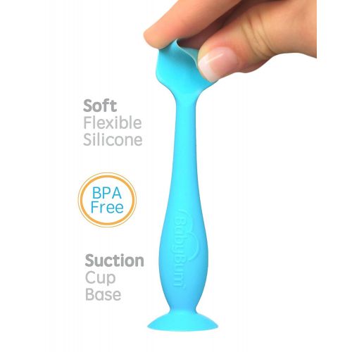  [아마존베스트]Baby Bum Brush, Original Diaper Rash Cream Applicator, Soft Flexible Silicone, Unique Gift, [Blue]