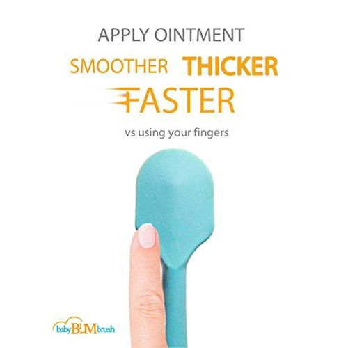  [아마존베스트]Baby Bum Brush, Original Diaper Rash Cream Applicator, Soft Flexible Silicone, Unique Gift, [Blue]