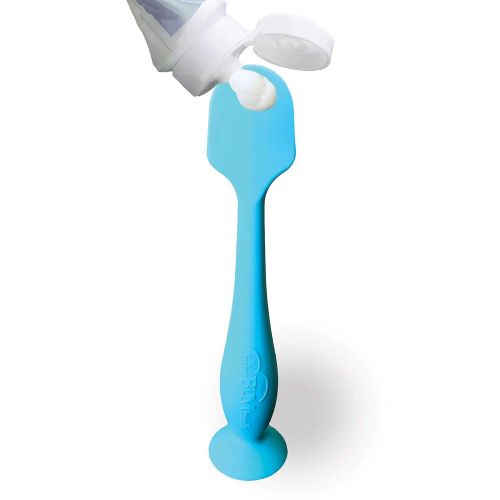  [아마존베스트]Baby Bum Brush, Original Diaper Rash Cream Applicator, Soft Flexible Silicone, Unique Gift, [Blue]