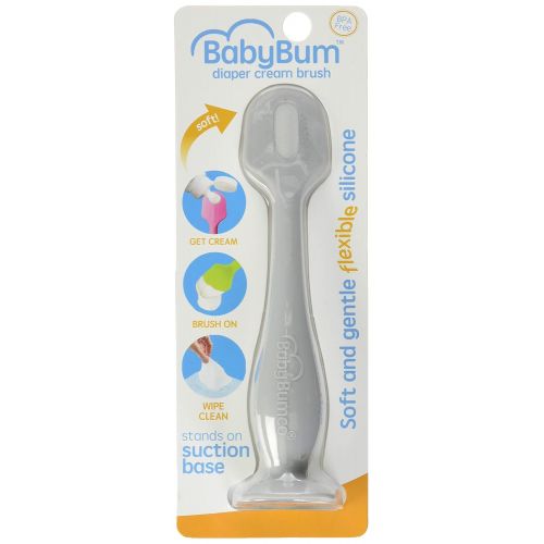  [아마존베스트]Baby Bum Brush, Original Diaper Rash Cream Applicator, Soft Flexible Silicone, Unique Gift, [Gray]
