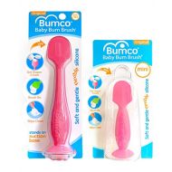 Baby Bum Brush, Original Diaper Rash Cream Applicator, Soft Flexible Silicone Brush, Unique Gift + Mini Diaper Rash Cream Applicator with Travel Case, [Pink + Pink]