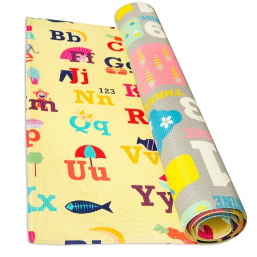  [아마존 핫딜] Baby Care Play Mat - Playful Collection (Letters & Numbers, Large) - Play Mat for Infants  Non-Toxic Baby Rug  Cushioned Baby Mat Waterproof Playmat  Reversible Double-Sided Kin