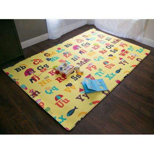  [아마존 핫딜] Baby Care Play Mat - Playful Collection (Letters & Numbers, Large) - Play Mat for Infants  Non-Toxic Baby Rug  Cushioned Baby Mat Waterproof Playmat  Reversible Double-Sided Kin