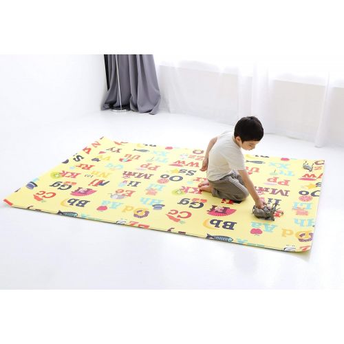  [아마존 핫딜] Baby Care Play Mat - Playful Collection (Letters & Numbers, Large) - Play Mat for Infants  Non-Toxic Baby Rug  Cushioned Baby Mat Waterproof Playmat  Reversible Double-Sided Kin