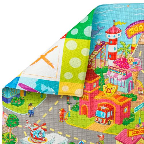  [아마존베스트]Baby Care Play Mat (Large, Zoo Town)