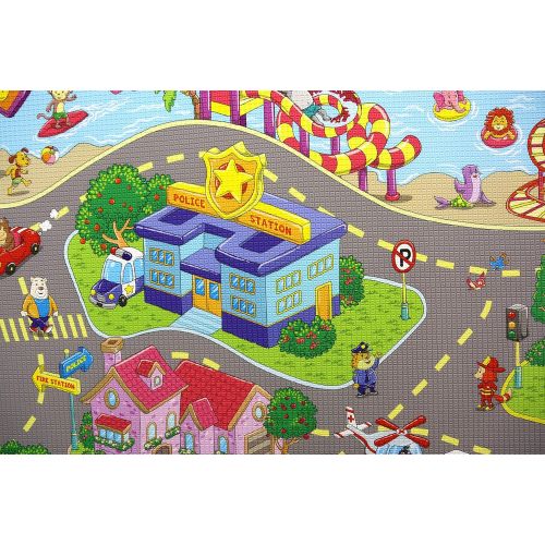  [아마존베스트]Baby Care Play Mat (Large, Zoo Town)