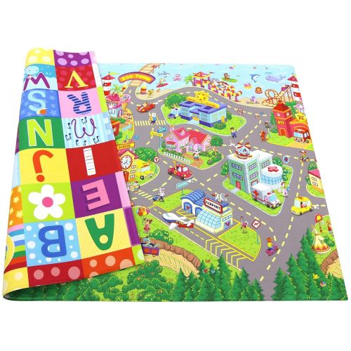  [아마존베스트]Baby Care Play Mat (Large, Zoo Town)