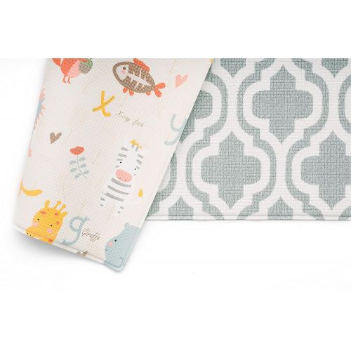  [아마존베스트]Baby Care Play Mat - Haute Collection (Large, Moroccan - Blue)