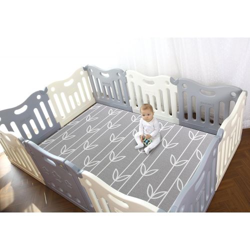  [아마존베스트]Baby Care Play Mat Pen (Grey)