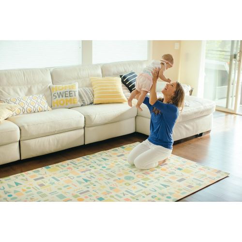  Visit the Baby Care Store Baby Care Play Mat - Haute Collection (Large, Sea Petals - Grey)