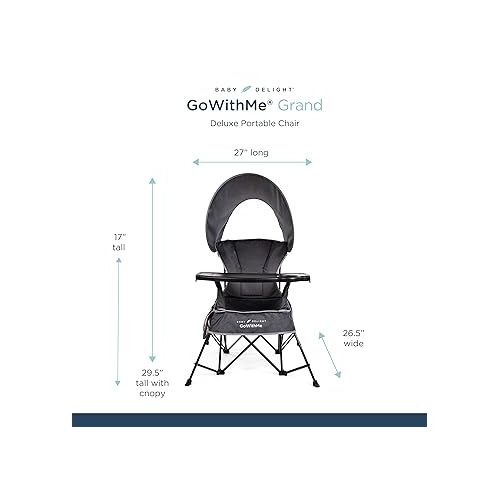  Baby Delight Go with Me Grand Deluxe Portable Chair | for Kids | Indoor and Outdoor | Grey