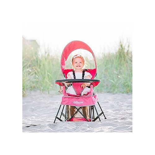  Baby Delight Go with Me Venture Portable Chair | Indoor and Outdoor | Sun Canopy | 3 Child Growth Stages | Pink