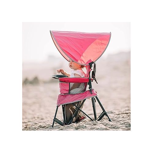  Baby Delight Go with Me Venture Portable Chair | Indoor and Outdoor | Sun Canopy | 3 Child Growth Stages | Pink