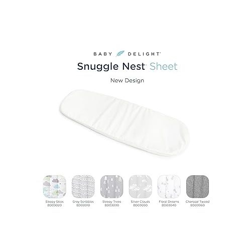  Baby Delight Snuggle Nest Sheet, Machine Washable, White