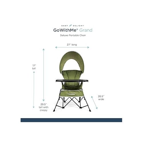  Baby Delight Go with Me Grand Deluxe Portable Chair | for Kids | Indoor and Outdoor | Moss Bud Green