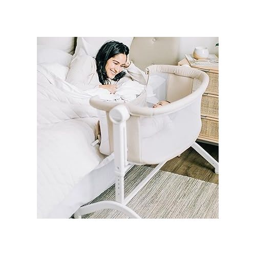  Baby Delight Beside Me Wink Bassinet | Bedside Sleeper | 7-position Height Adjustment | Organic Oat