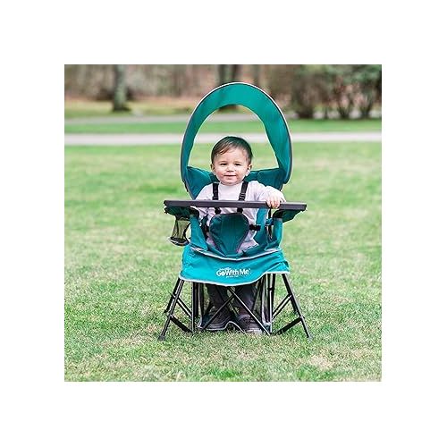  Baby Delight Go with Me Venture Portable Chair | Indoor and Outdoor | Sun Canopy | 3 Child Growth Stages | Teal