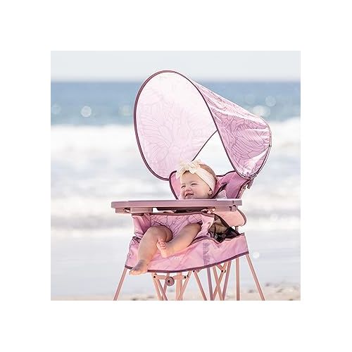  Baby Delight Go with Me Uplift Deluxe Portable High Chair | Travel High Chair | Sun Canopy | Indoor and Outdoor | Canyon Rose