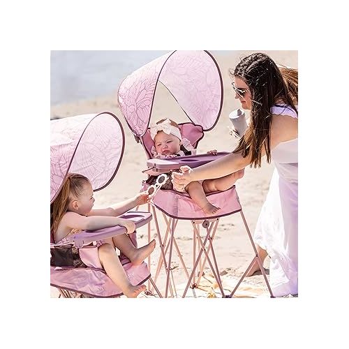  Baby Delight Go with Me Uplift Deluxe Portable High Chair | Travel High Chair | Sun Canopy | Indoor and Outdoor | Canyon Rose