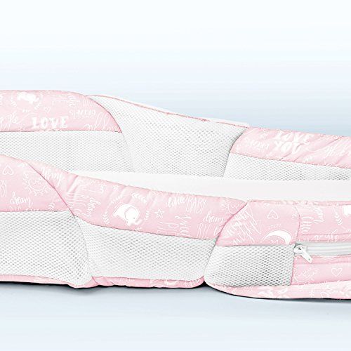  [아마존베스트]Baby Delight Snuggle Nest Harmony Infant Sleeper/Baby Bed with Incline Wedge | Pink Baby Love...