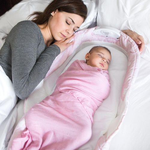  [아마존베스트]Baby Delight Snuggle Nest Harmony Infant Sleeper/Baby Bed with Incline Wedge | Pink Baby Love...