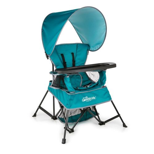  [아마존베스트]Baby Delight Go with Me Chair | Indoor/Outdoor Chair with Sun Canopy | Teal | Portable Chair converts to 3 Child Growth Stages: Sitting, Standing and Big Kid | 3 Months to 75 lbs |