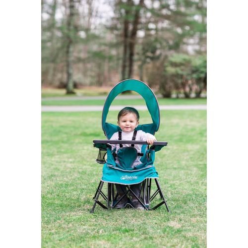  [아마존베스트]Baby Delight Go with Me Chair | Indoor/Outdoor Chair with Sun Canopy | Teal | Portable Chair converts to 3 Child Growth Stages: Sitting, Standing and Big Kid | 3 Months to 75 lbs |