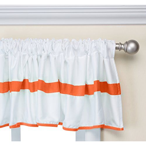  [아마존베스트]Baby Doll Bedding Modern Hotel Style Window Valance, Orange