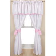 [아마존베스트]Baby Doll Bedding Forever Mine Junior 5 Piece Window Valance Curtain Set, Pink