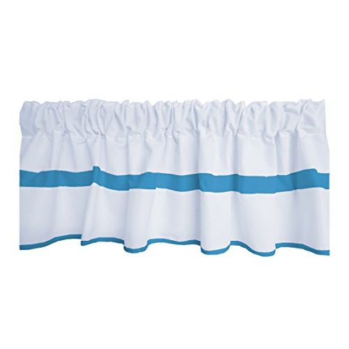  [아마존베스트]Baby Doll Bedding Modern Hotel Style Window Valance, Aqua