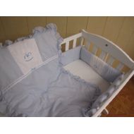 BabyDoll Bedding Baby Doll Bedding Gingham Cradle Bedding Set, Blue