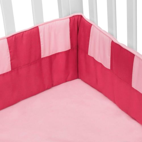  BabyDoll Bedding Baby Doll Bedding Patchwork Perfection Mini CribPort-a-Crib Bedding Set, FujiPink