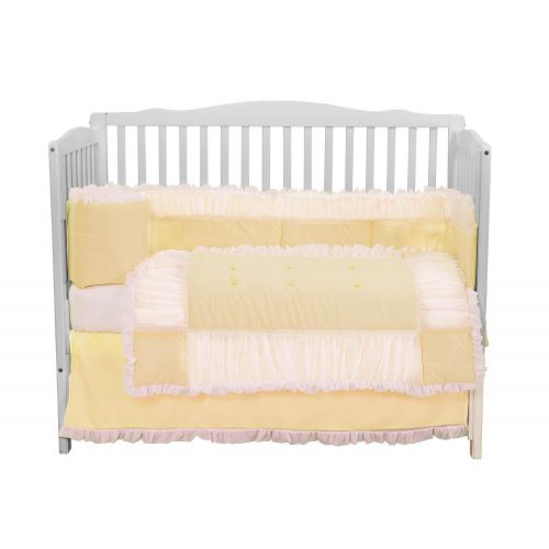  BabyDoll Bedding Baby Doll Sweet Touch Baby 4 Piece Crib Bedding Set, Yellow