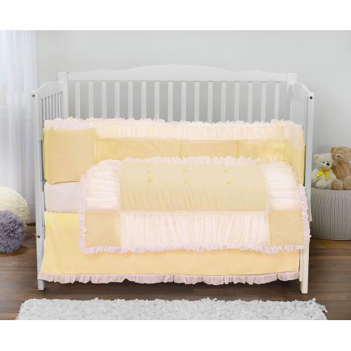  BabyDoll Bedding Baby Doll Sweet Touch Baby 4 Piece Crib Bedding Set, Yellow