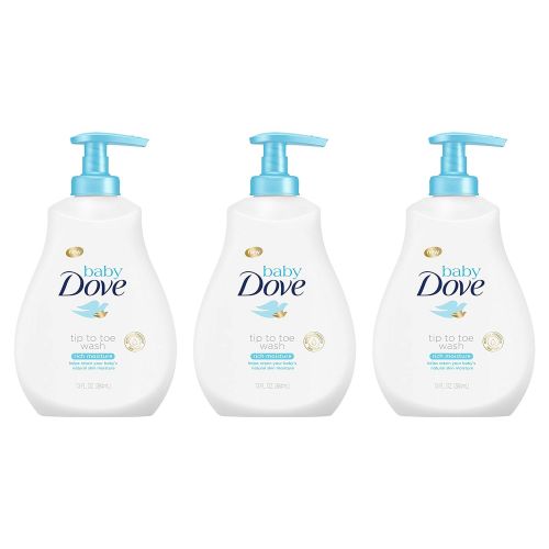  [아마존베스트]Baby Dove Rich Moisture Tip to Toe Baby Wash and Shampoo 13 oz, 3 count