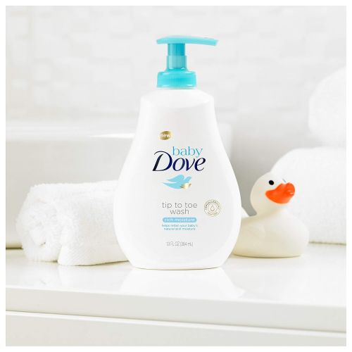  [아마존베스트]Baby Dove Rich Moisture Tip to Toe Baby Wash and Shampoo 13 oz, 3 count