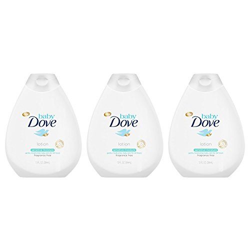  Baby Dove Fragrance Free Lotion, Sensitive Moisture 13 oz, 3 count