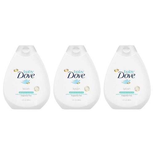  Baby Dove Fragrance Free Lotion, Sensitive Moisture 13 oz, 3 count