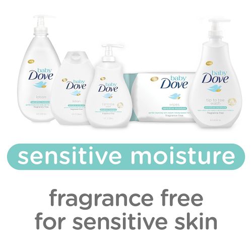  Baby Dove Fragrance Free Lotion, Sensitive Moisture 13 oz, 3 count