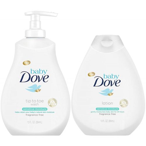  Baby Dove Sensitive Moisture Bundle: Tip to Toe Wash and Lotion, 13 OunceEach