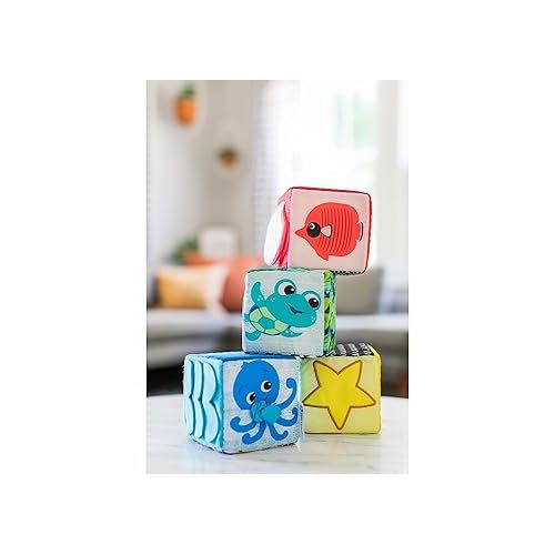  Baby Einstein Explore & Discover Soft Blocks Toys, Ages 3 months +