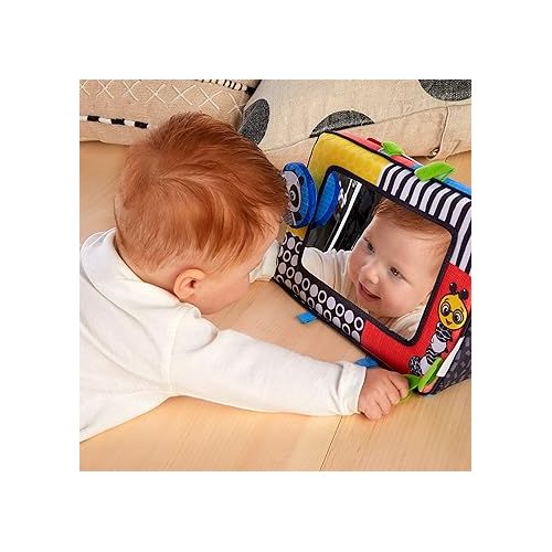  Baby Einstein Flip For Art High Contrast Floor Activity Mirror with Take Along Cards, Tummy Time Play, Newborn+