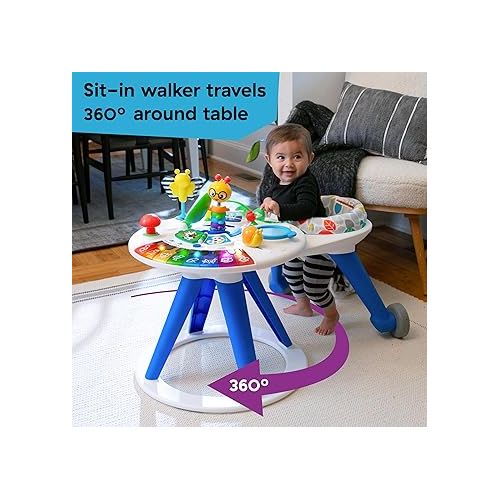  Baby Einstein Around We Grow 4-in-1 Walker, Discovery Activity Center and Table, Age 6 Months and up