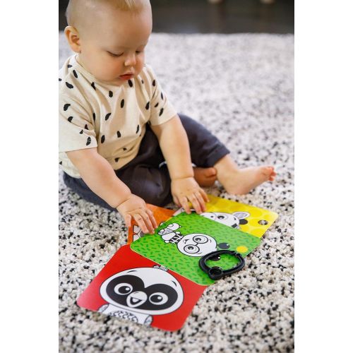  Baby Einstein Flip For Art High Contrast Floor Activity Mirror with Take Along Cards, Newborn Plus